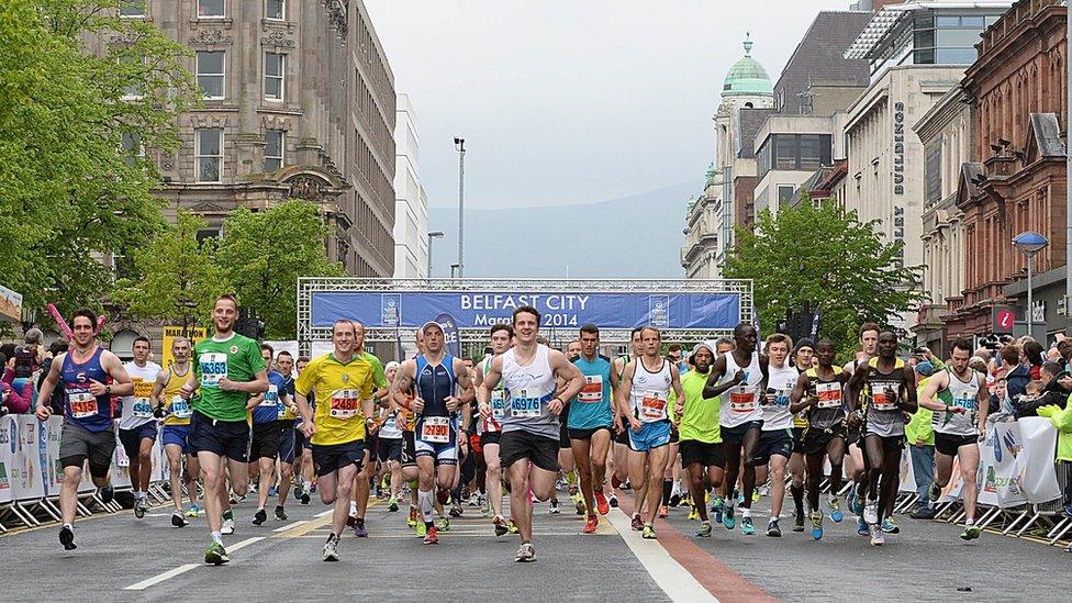 Start of Belfast Marathon