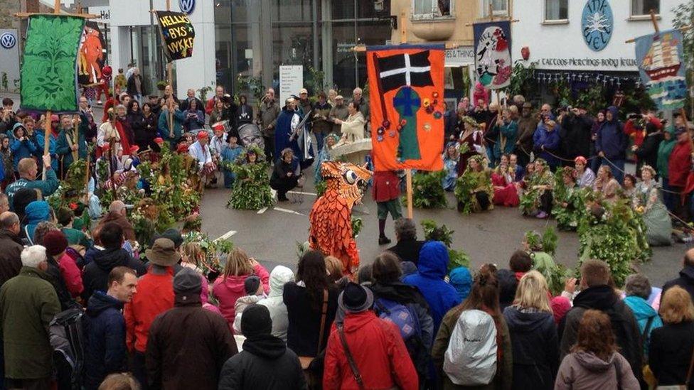 Hal an Tow in the streets of Helston