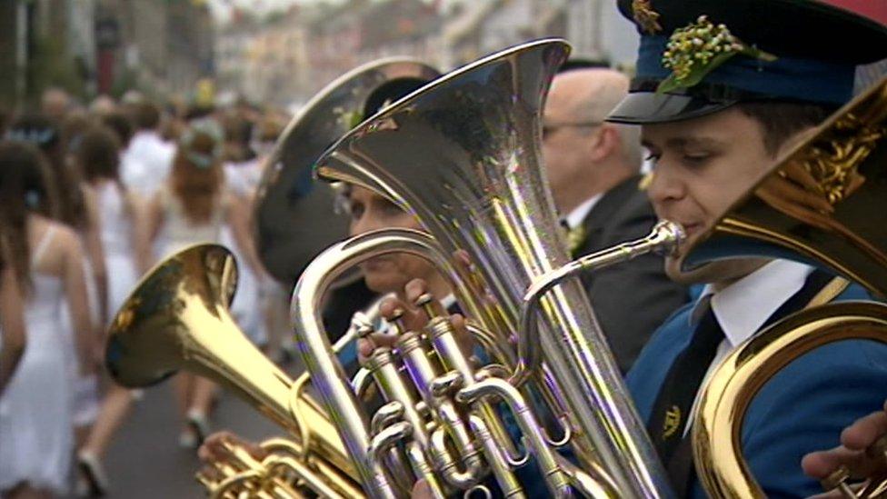 Helston Town Band members