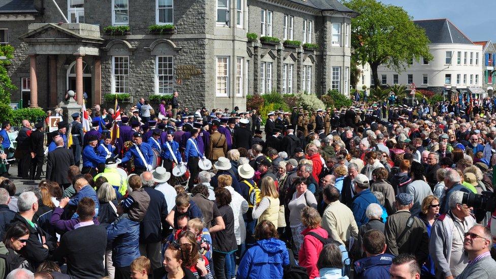 Guernsey Liberation Day Parade inspection