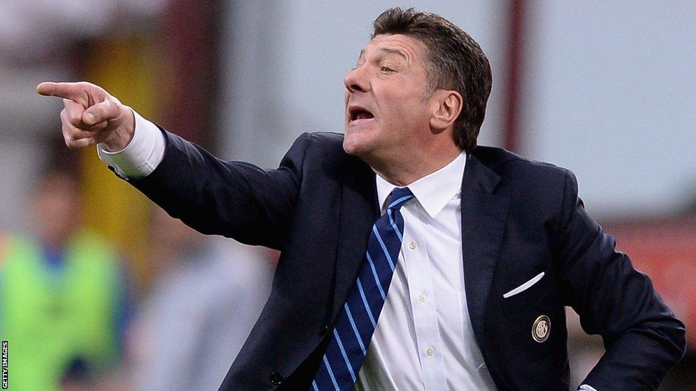 Inter Milan coach Walter Mazzarri