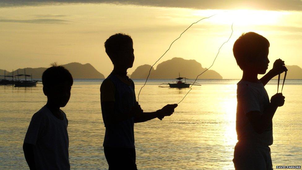 Sunset on El Nido beach