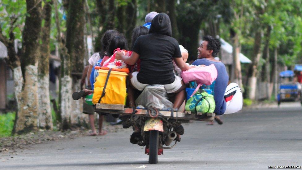 A habal-habal motorcycle