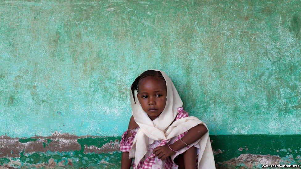 A Muslim girl takes refuge in a Koranic school in the majority Muslim neighbourhood