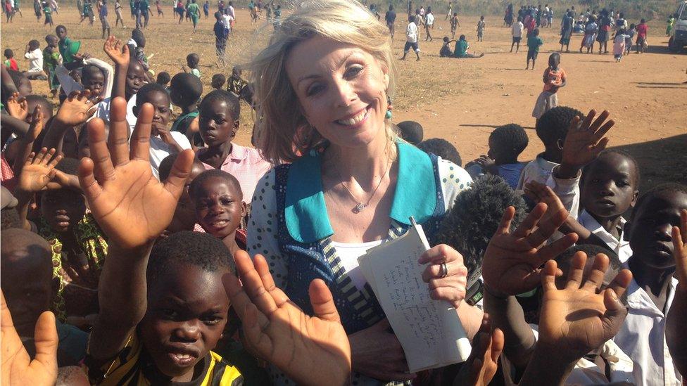 BBC East Midlands Today presenter Anne Davies in Malawi, Africa