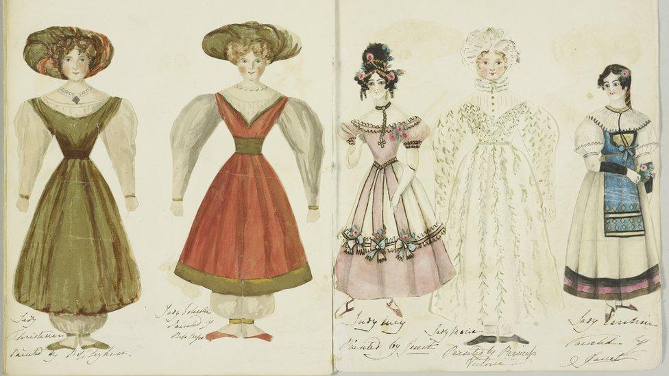 Princess Victoria's paper dolls, about 1830; Royal Archives / © Her Majesty Queen Elizabeth II 2014