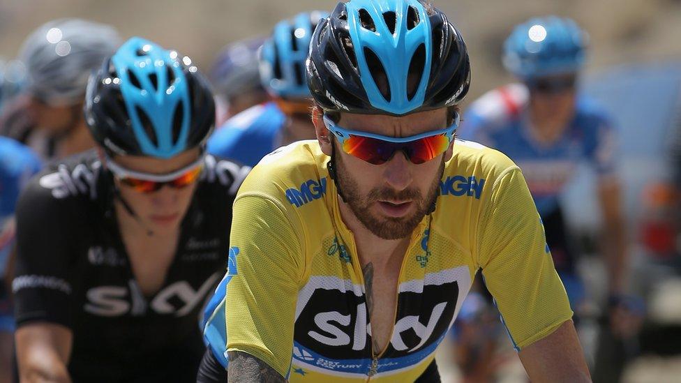 Sir Bradley Wiggins on top in California