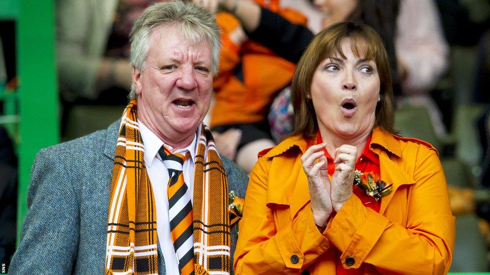 Celebrity Dundee United fan Lorraine Kelly