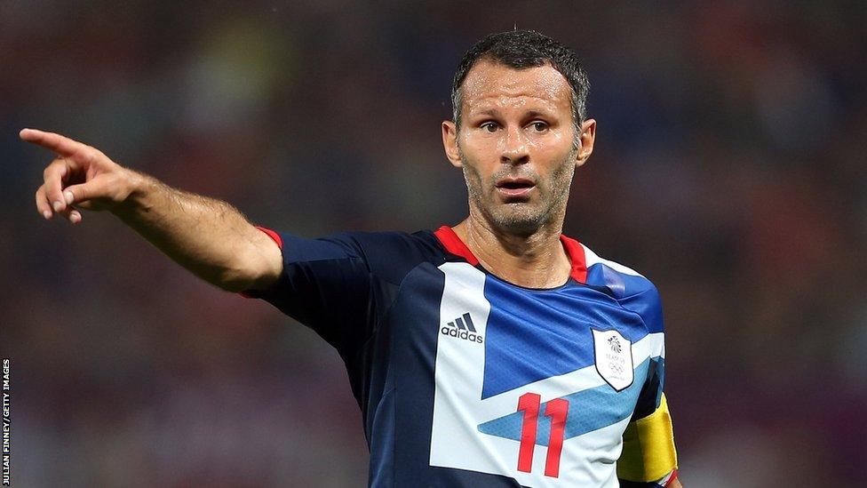 Ryan Giggs playing for Great Britain at the London Olympics