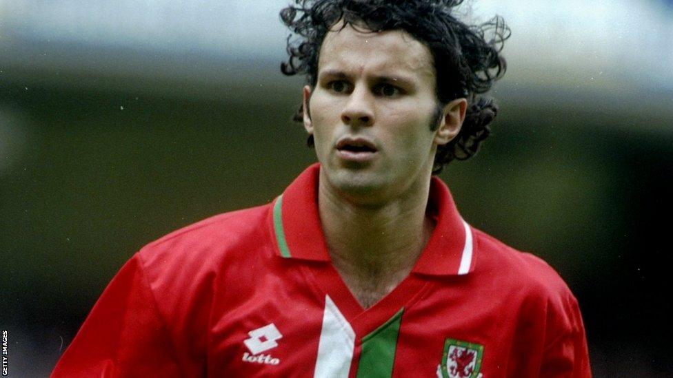 Ryan Giggs playing for Wales