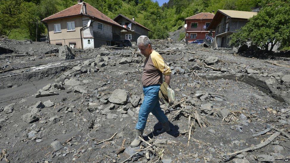 Landslide in Topcic Polje, near the Bosnian town of Zenica. 19 May 2014