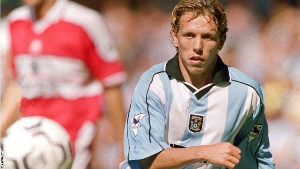 Bellamy playing for Coventry City in 2000/01 season