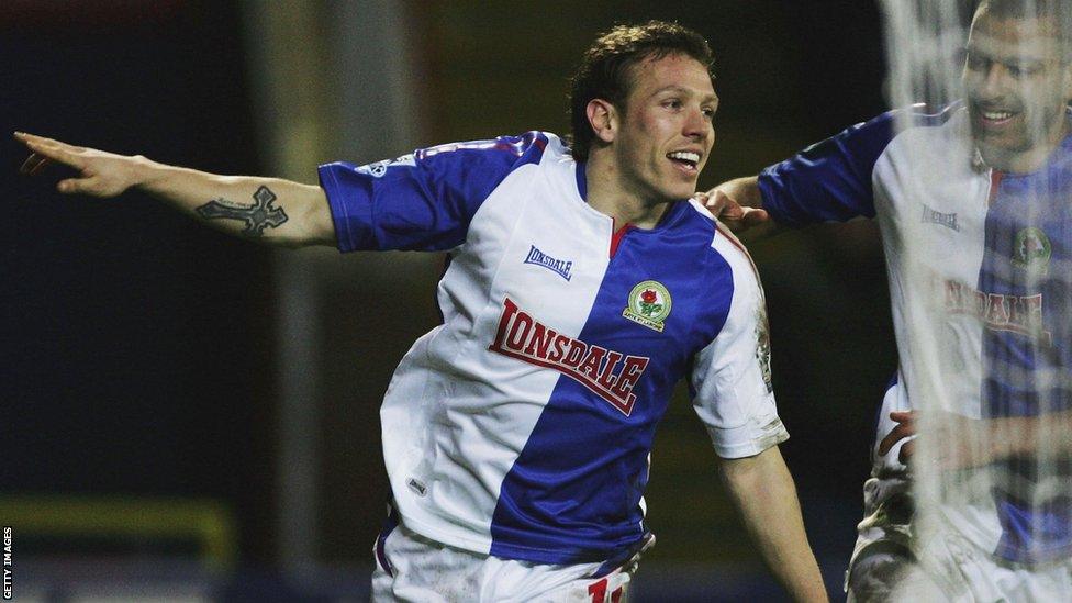 Bellamy scoring for Blackburn in the 05/06 season