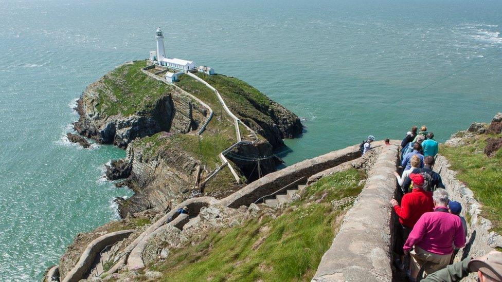 Heather Kenny sent this view taken on the Isle of Anglesey walking festival down ‘The 410 Steps’ to South Stack, which she says is known for its scenery and the birds nesting on its rocks and cliffs