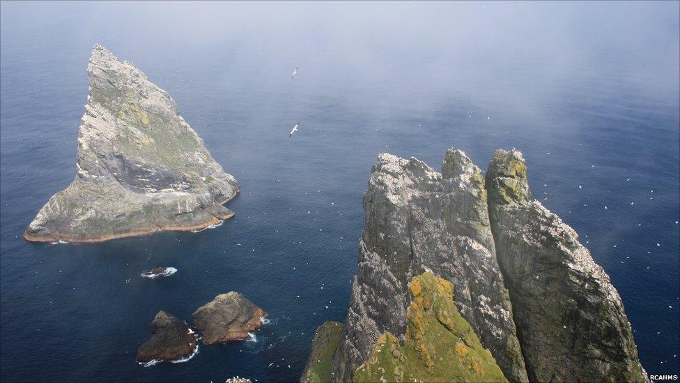 Sea stacs off Boreray