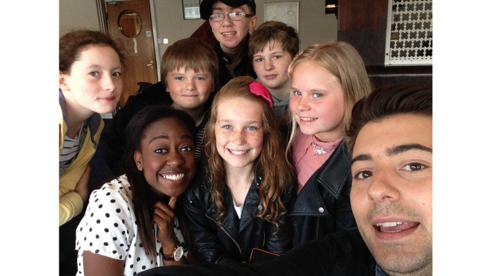 Ricky and Ayshah meet local kids