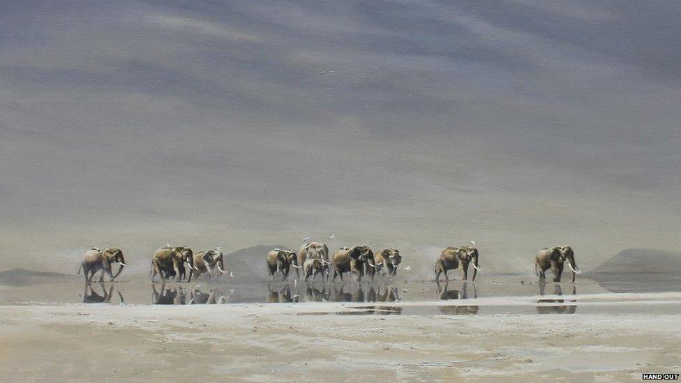 Amboseli Mirage by Karen Laurence-Rowe
