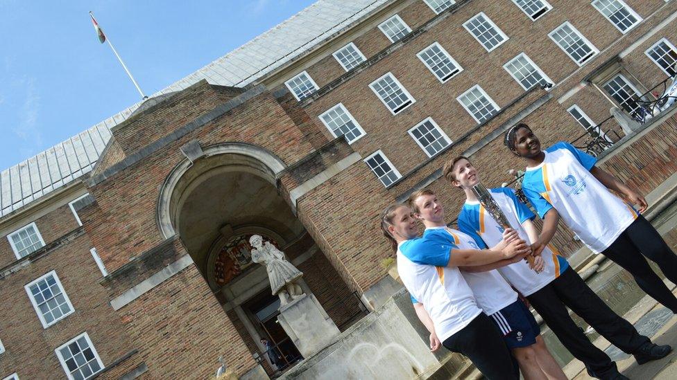 Queen's Baton relay in Bristol