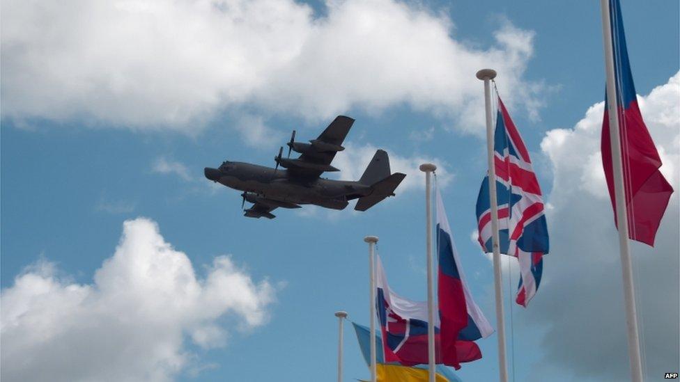 A Hercules C-130 plane