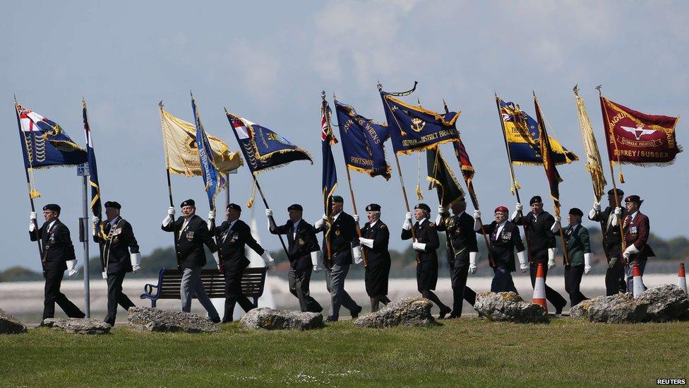 Veterans taking part in a D-Day event in Portsmouth