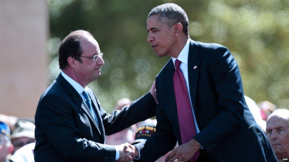 Francois Hollande and Barack Obama