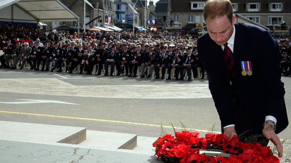 The Duke of Cambridge laid a wreath during the ceremony