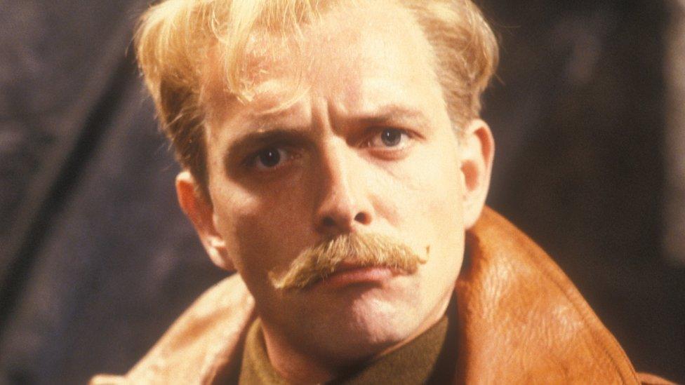 Rik Mayall as flying ace Lord Flashheart in Blackadder Goes Fourth