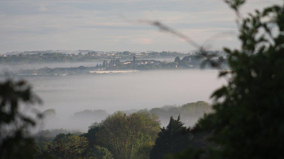 Llangefni in mist