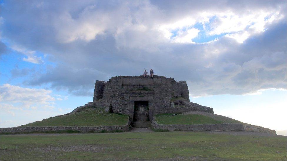 The Jubilee Tower at the top of Moel Famau in Flintshire