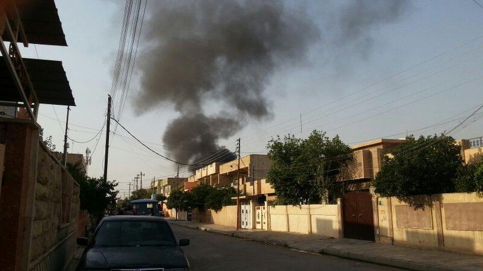 Empty street see in Mosul