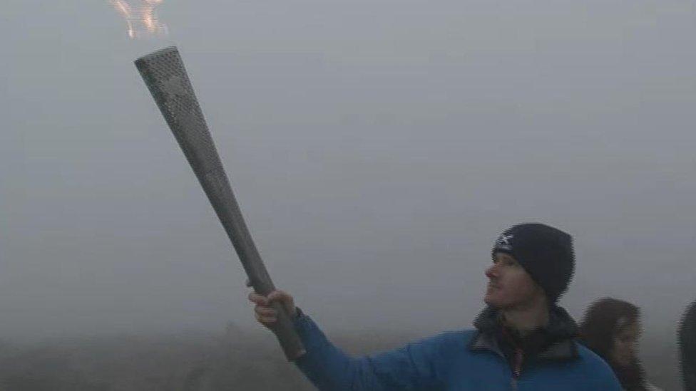 Torch lit on Ben Nevis