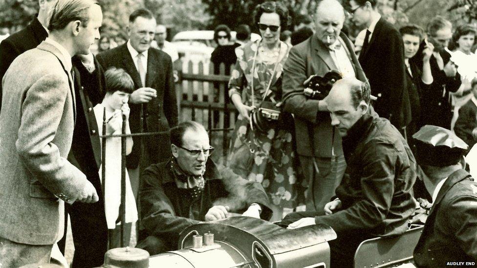 Racing driver Sir Stirling Moss and railway designer David Curwen