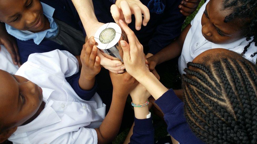 Children grasp the baton in Birmingham