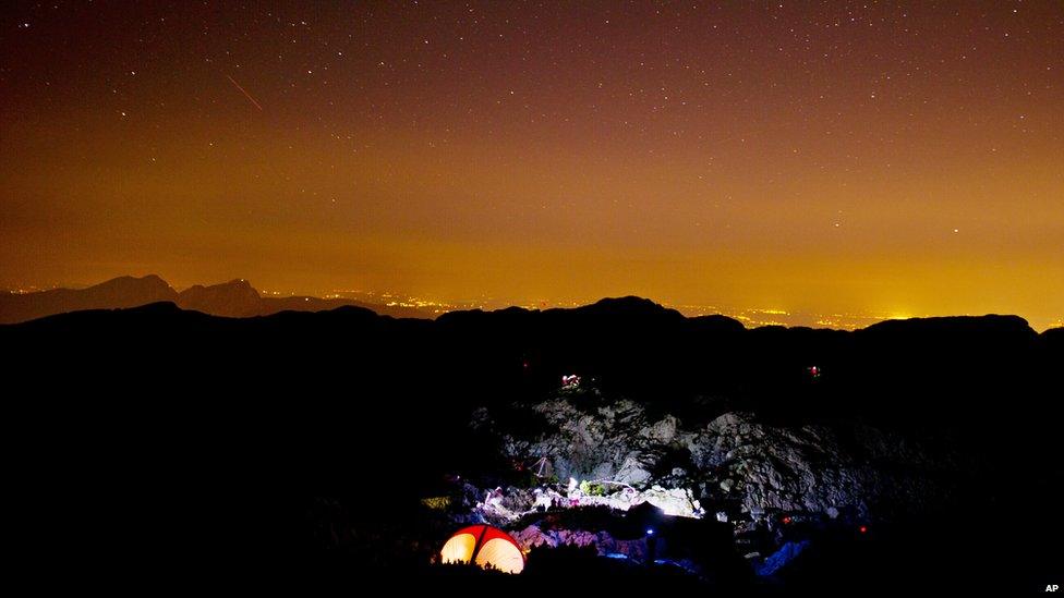 Rescue camp in the German Alps. 19 June 2014