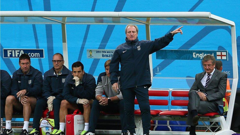 England manager Roy Hodgson (right)