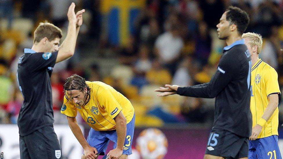 Steven Gerrard celebrates during Euro 2012