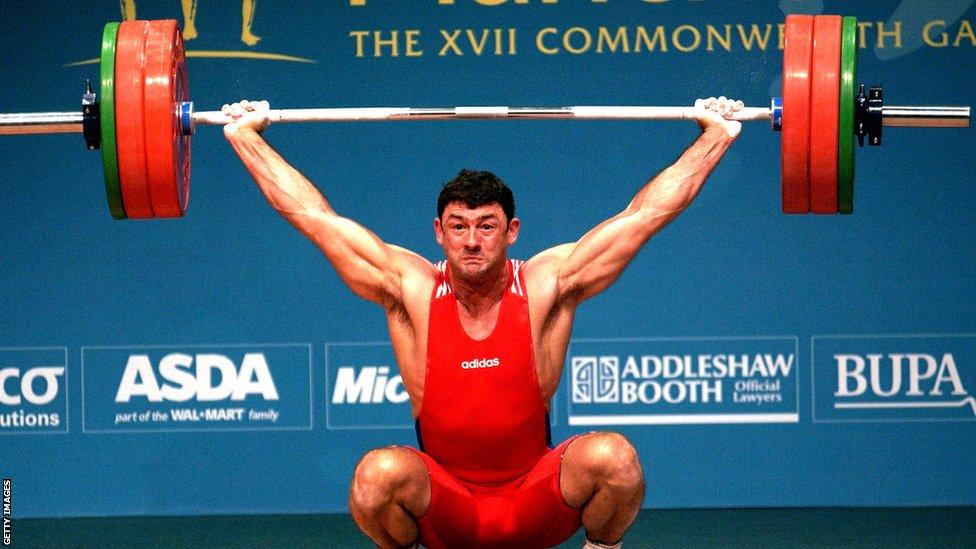 Manchester 2002: Weightlifter Dave Morgan won a total of nine Commonwealth Games gold medals during his career, including two in Manchester.