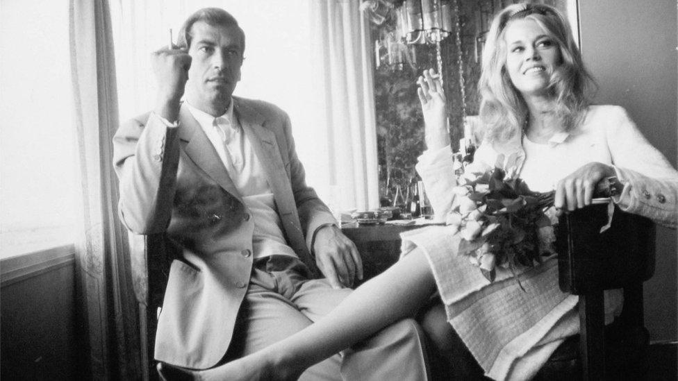 Jane Fonda and Roger Vadim at their Wedding in Las Vegas, 1965