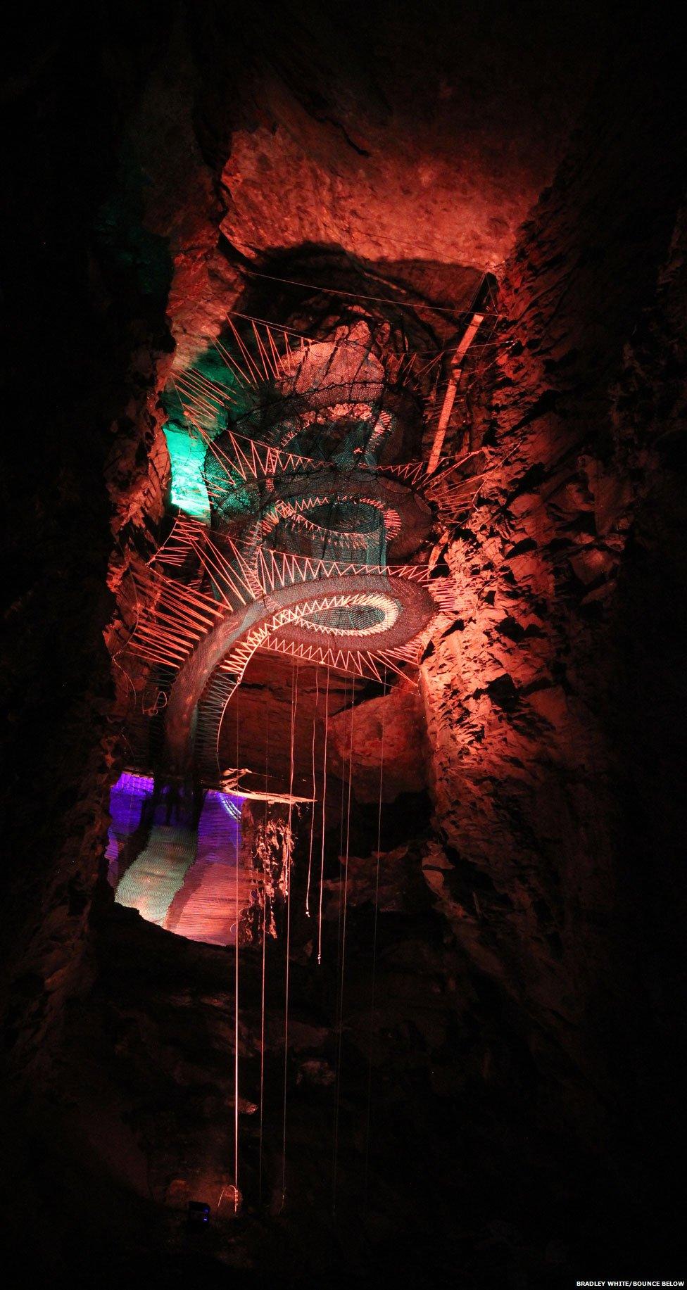 Bounce Below at Llechwedd slate caverns, Blaenau Ffestiniog