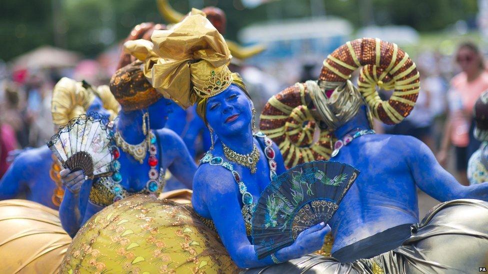 Performers at Glastonbury festival