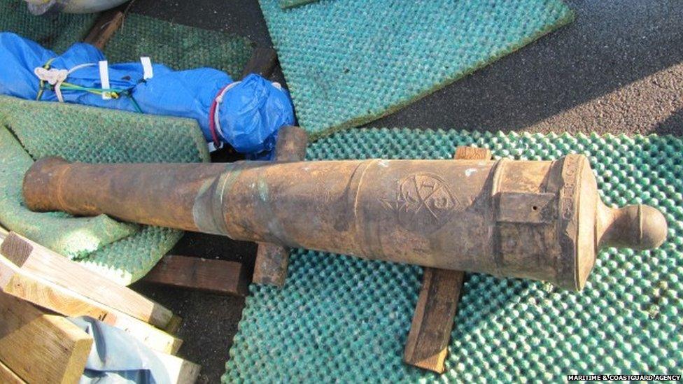 Recovered artefacts - cannon