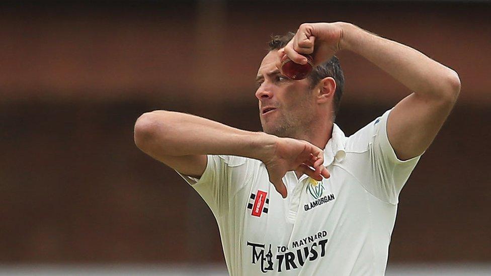 Dean Cosker about to deliver a ball for Glamorgan