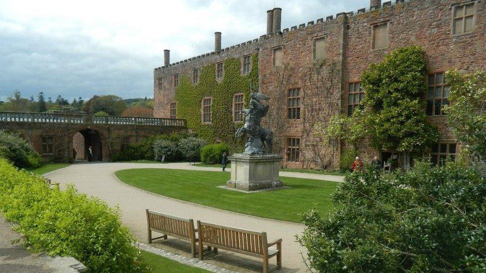 The courtyard at Powis Castle