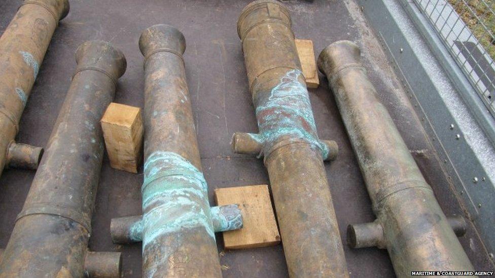 Recovered artefacts - cannons