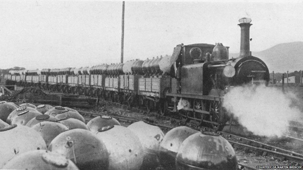 Train and mines