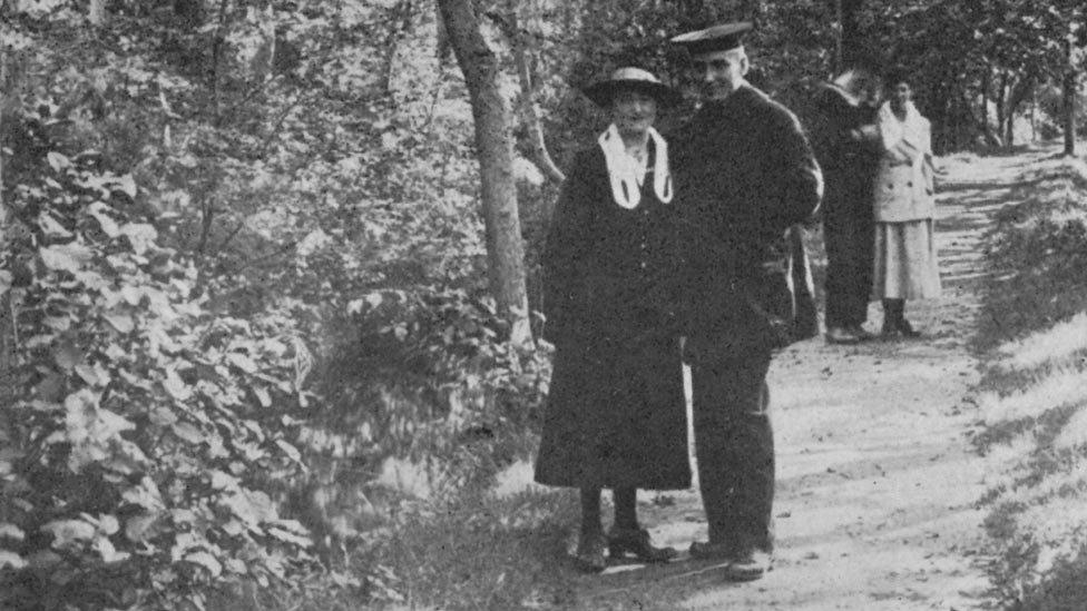 Sailors and ladies at Lover's Lane in Inverness