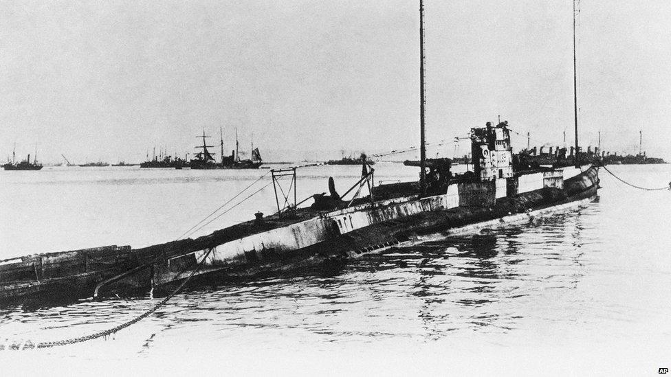 German U-boat in World War One