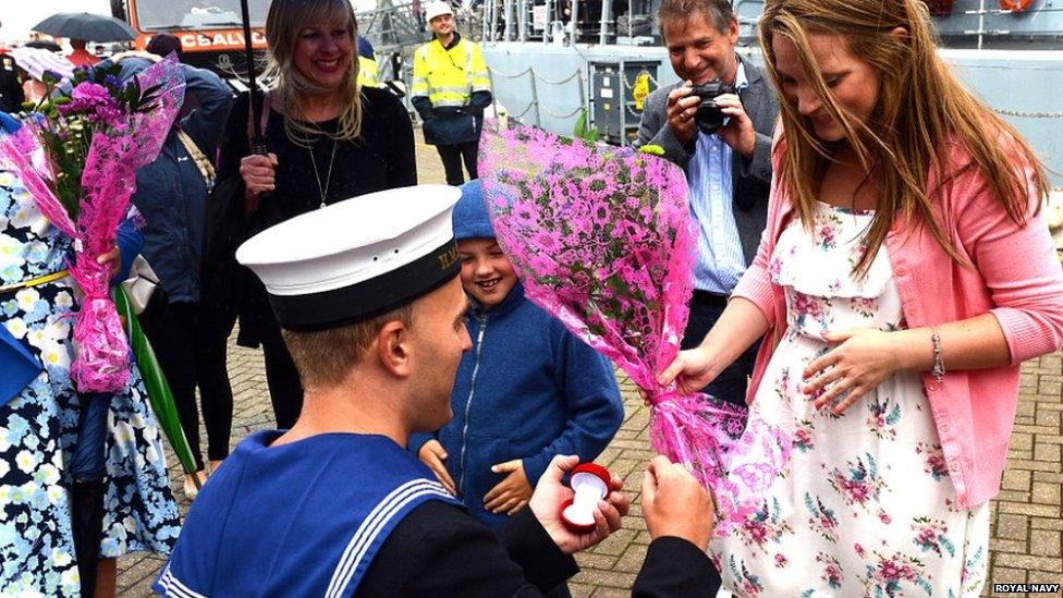 Marriage proposal in Plymouth