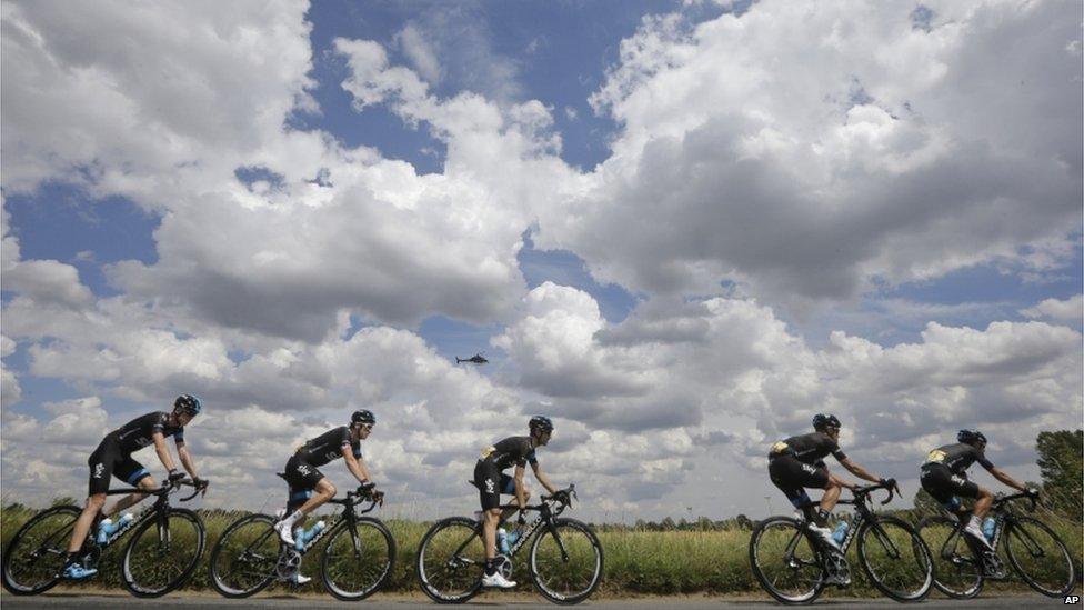 Riders in the countryside