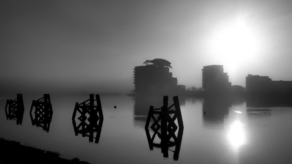 Fog in Cardiff Bay